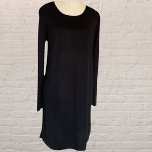 Women's 525 America Black long sleeve 100% modal babydoll Sweater Dress Size M